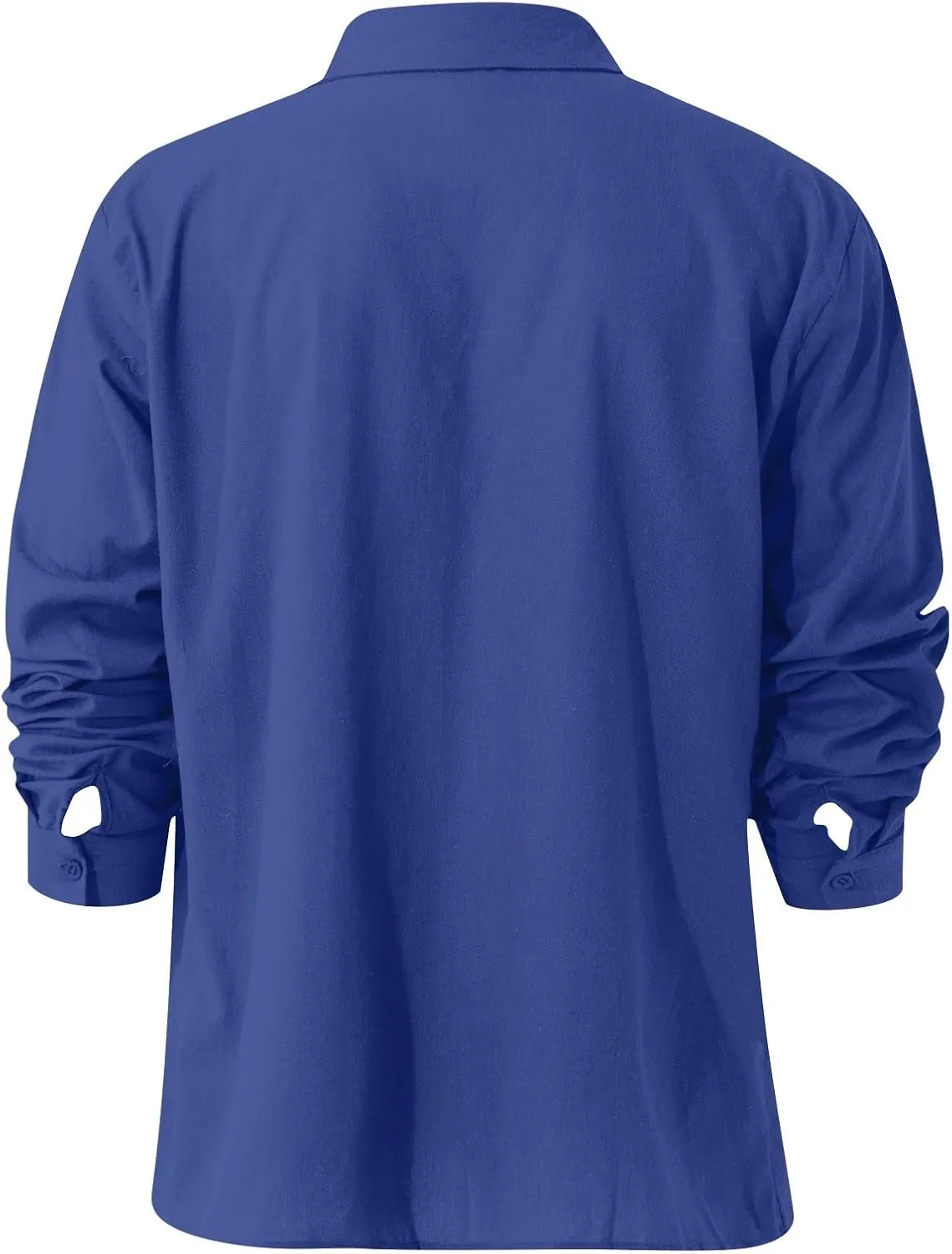 2025 Mens Linen Shirts Casual Button Down Shirts Long Sleeve Roll-Up Sleeve Summer Beach Blouses Tops with Hood