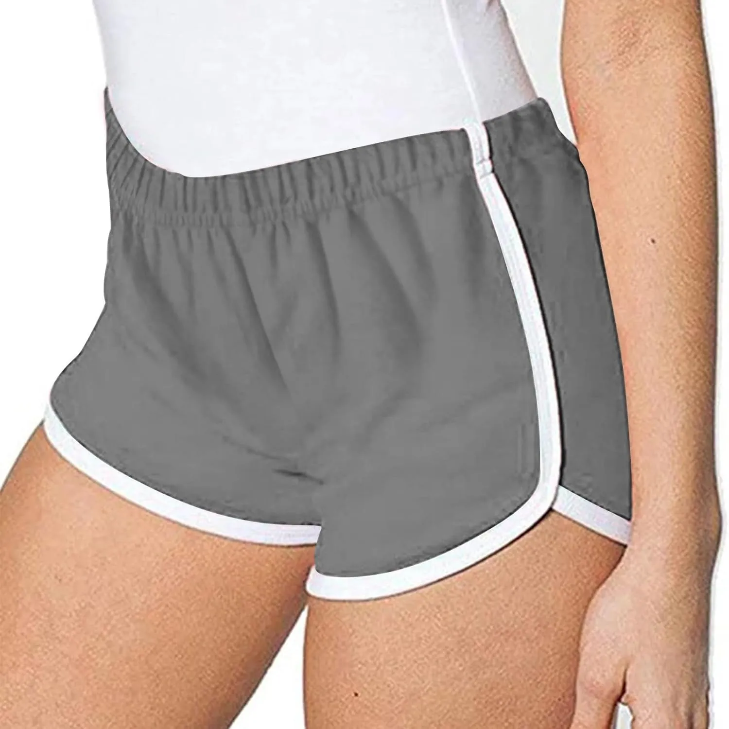 3 Pack Womens Workout Shorts Elastic Waist Casual Summer Beach Yoga Shorts Athletic Active Lightweight Running Gym Shorts