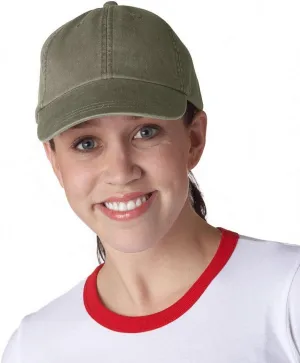 Adams 6-Panel Pigment-Dyed Classic Cap, Olive, One Size