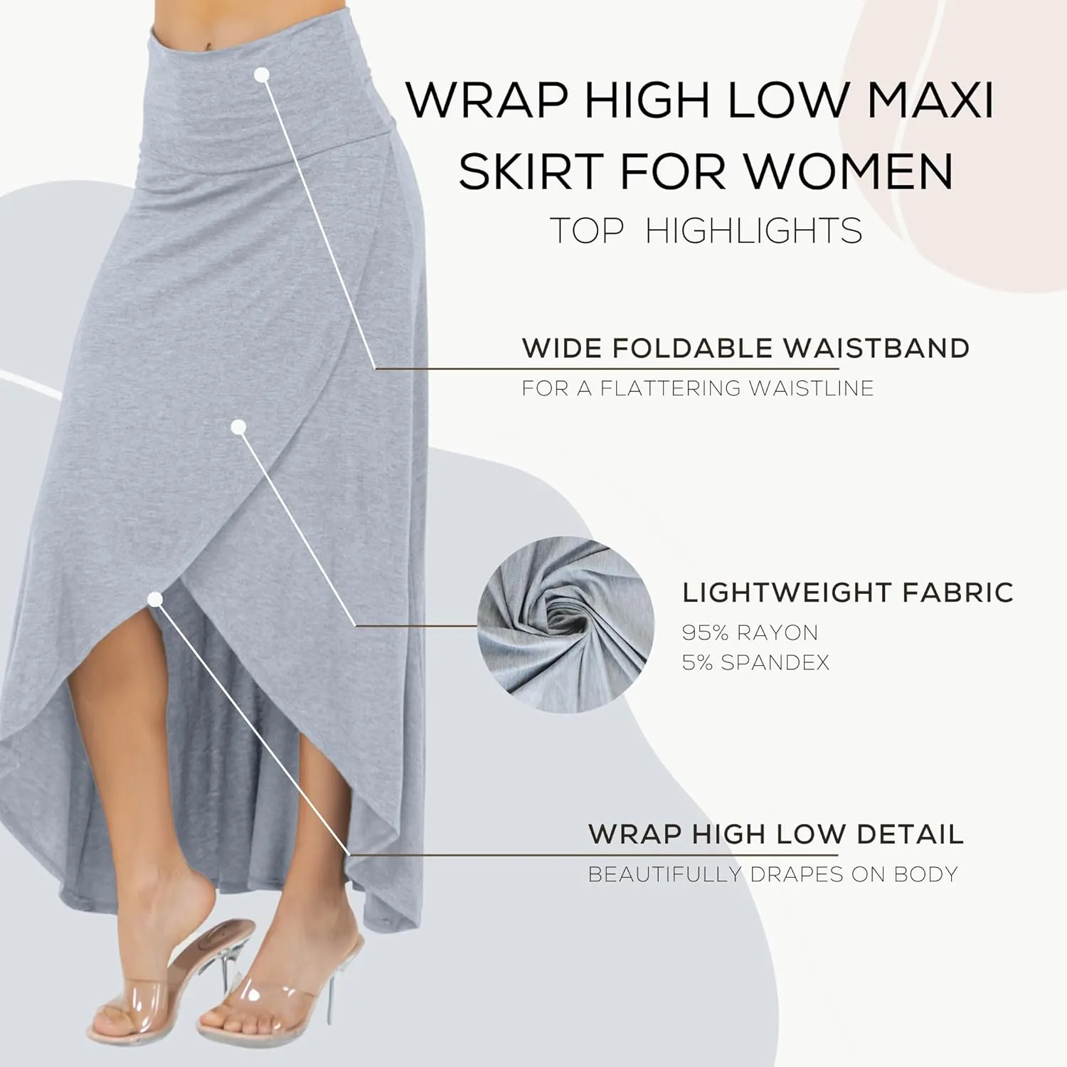 Azules High-Low Ruffle Hem Maxi Skirt (Standard & Plus Size)