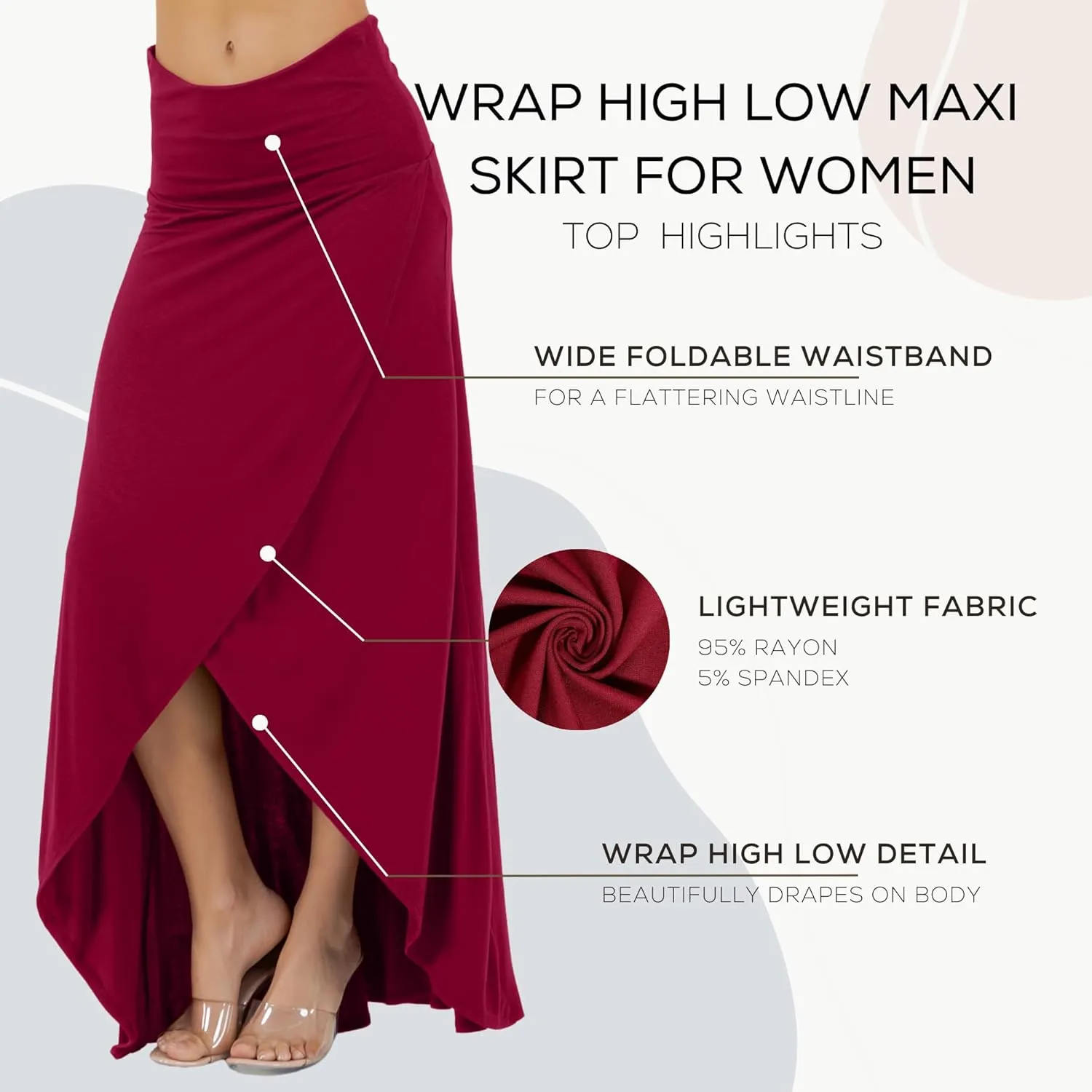 Azules High-Low Ruffle Hem Maxi Skirt (Standard & Plus Size)
