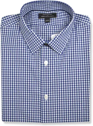 Banana Republic Mens 708966 Slim Fit Cotton Blend Non Iron Button Down Dress Shirt,