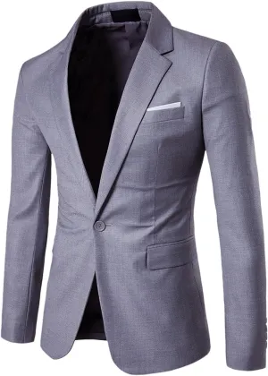 Black Suits For Men Slim Fit One Button Suit Coat Jacket Tops Men Fashion Jackets For Men Men Windbreaker Jacket