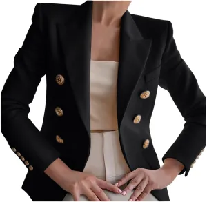 Blazers for Women Business Casual Lapel Open Front Fall Casual Cardigan Jacket Plus Size Comfy Work Office