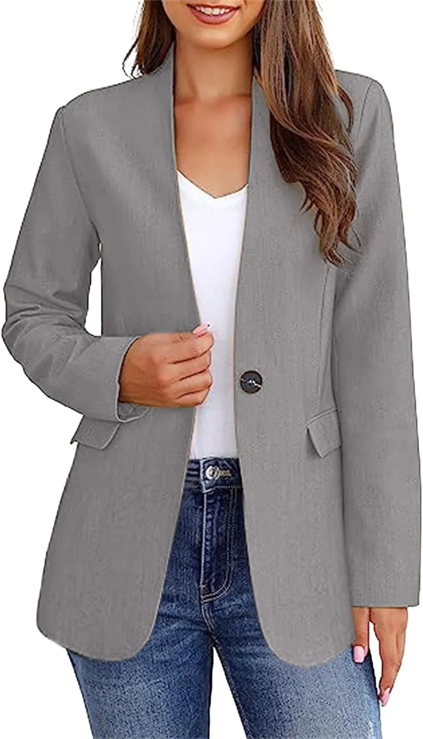 Blazers for Women Casual Office Work Jackets Slim Long Sleeve Top Business Dressy Outfits Open Front Blazer Jacket