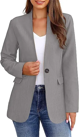 Blazers for Women Casual Office Work Jackets Slim Long Sleeve Top Business Dressy Outfits Open Front Blazer Jacket