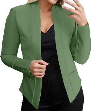 Blazers for Women Fashion Casual Long Sleeve Open Front Casual Cardigan Jacket Comfy Work Office Suit