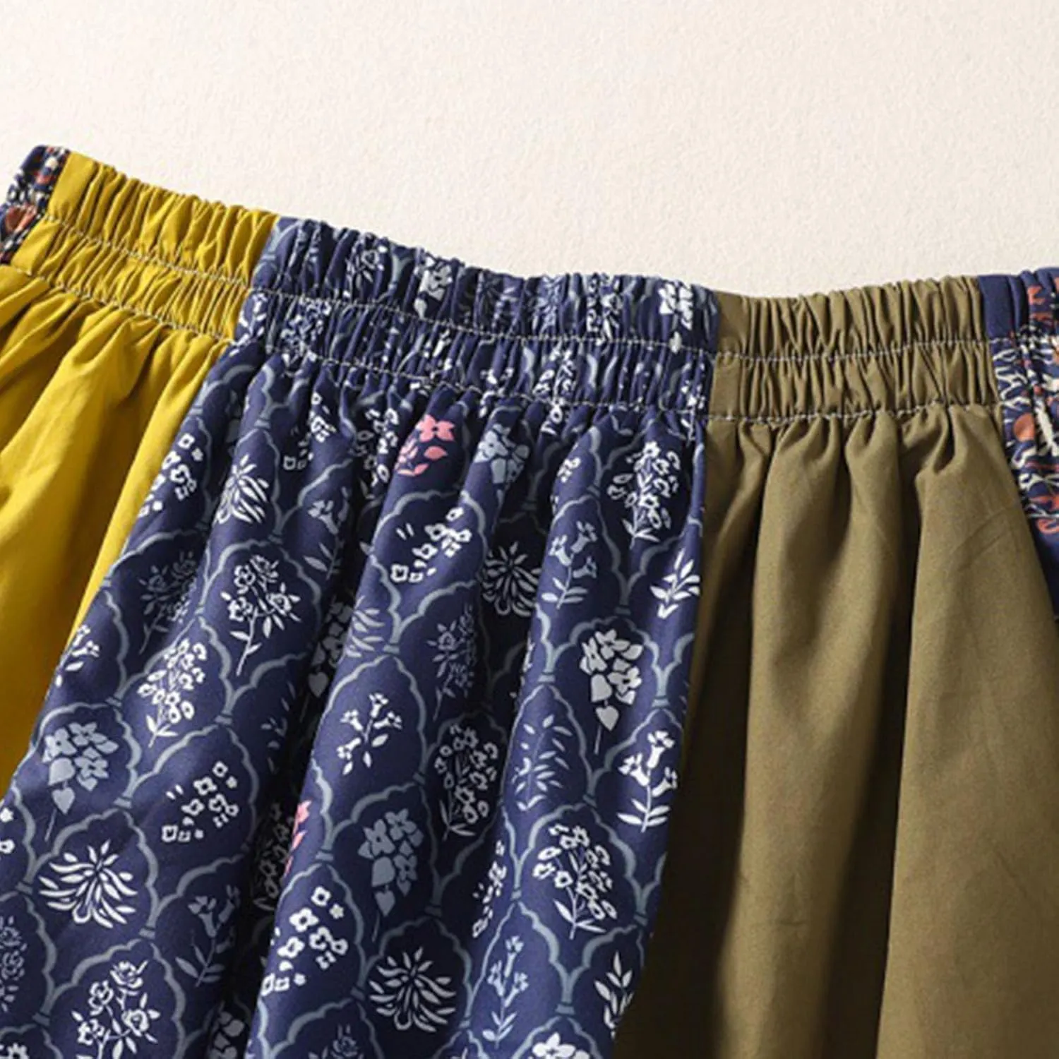 Boho Skirts for Women Dressy Casual Floral Printed Skirt Drawstring Elastic High Tie Waist A Line Flowy Maxi Skirt