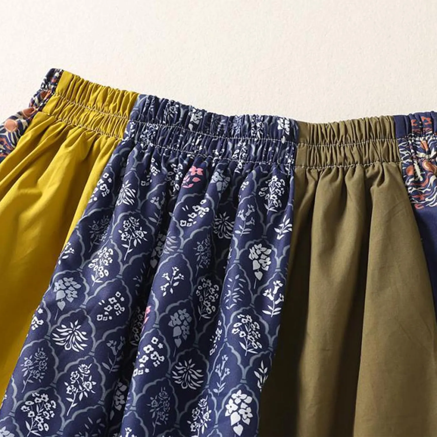 Boho Skirts for Women Dressy Casual Floral Printed Skirt Drawstring Elastic High Tie Waist A Line Flowy Maxi Skirt