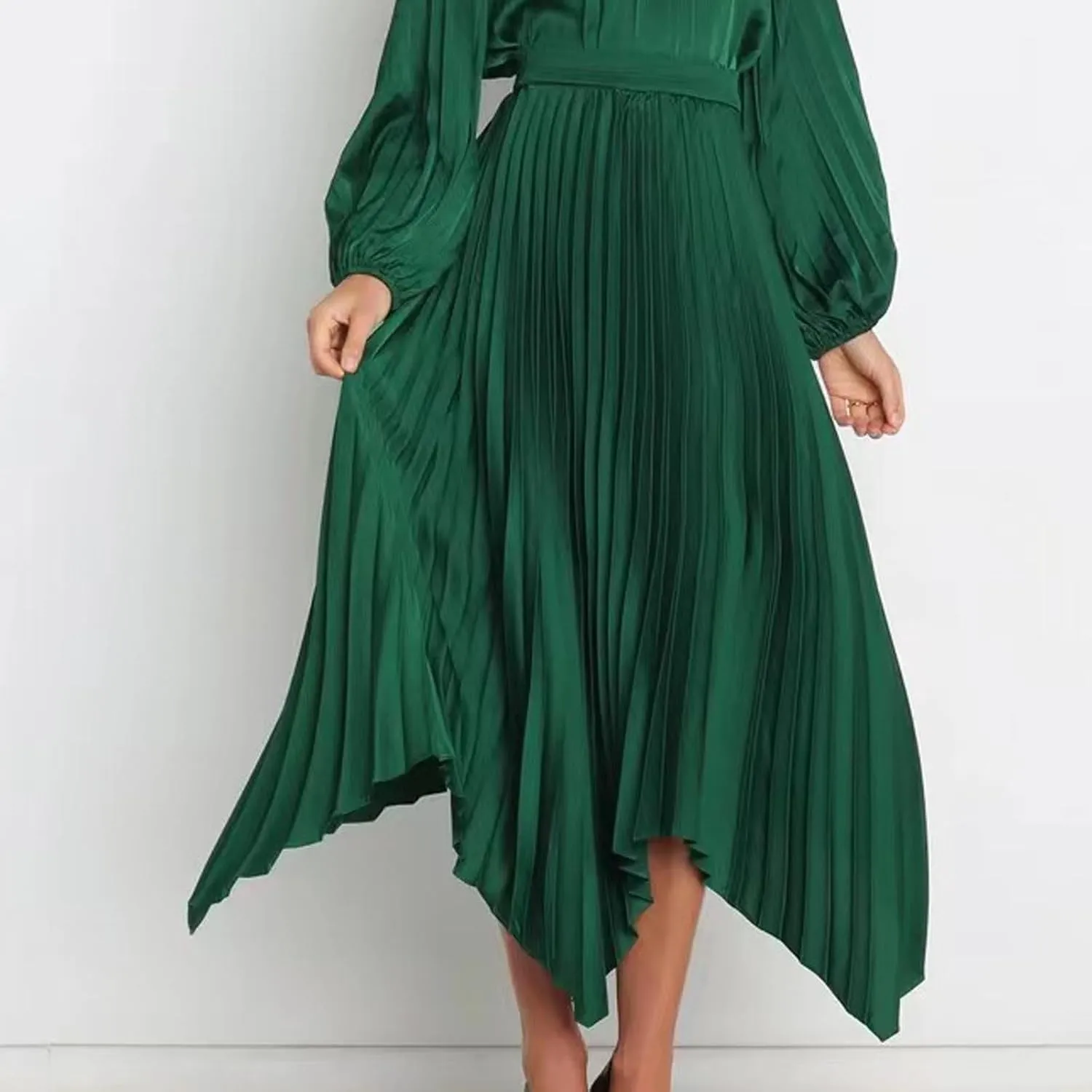 Borniu Women's Summer Renaissance Flowy Fairy Skirt Y2k Solid Color Irregular Elastic Waist Layered Asymmetrical Midi Skirts
