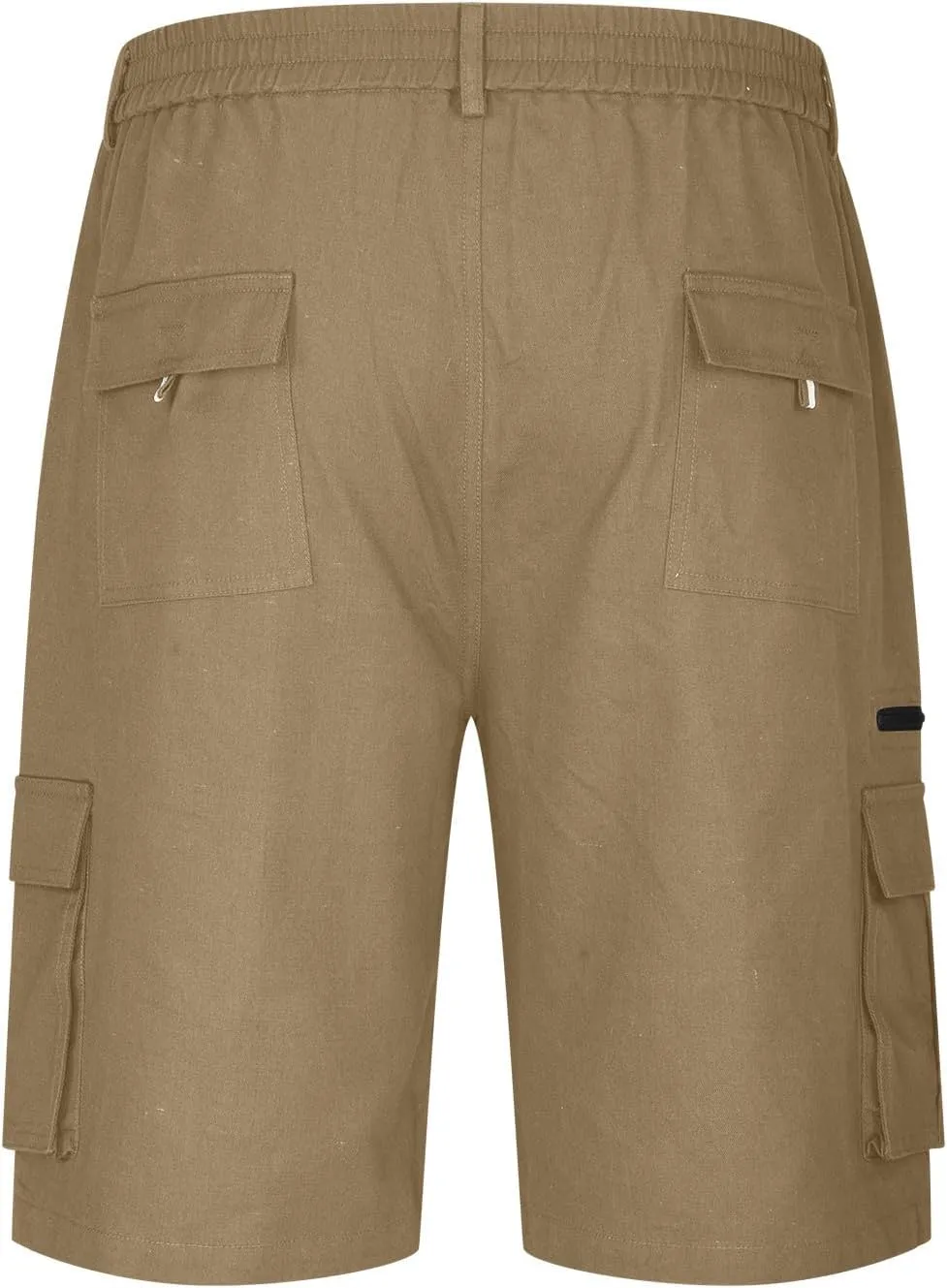 Cargo Shorts for Men Stretch Waist Premium Twill Multi Pockets Casual Tooling Shorts Fashion Solid Utility Shorts