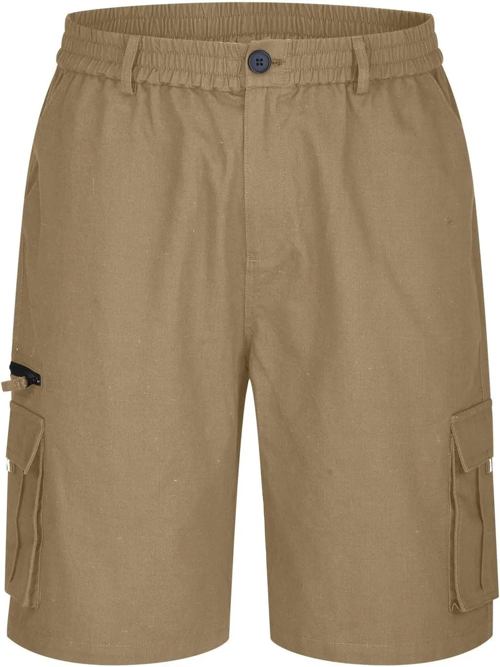 Cargo Shorts for Men Stretch Waist Premium Twill Multi Pockets Casual Tooling Shorts Fashion Solid Utility Shorts