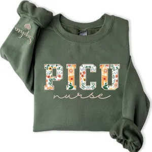 Chillever - Personalized Embroidered Nurse Sweatshirt, Custom Name Nurse Gifts RN LPN APRN CNA, Gift for Nurses Day