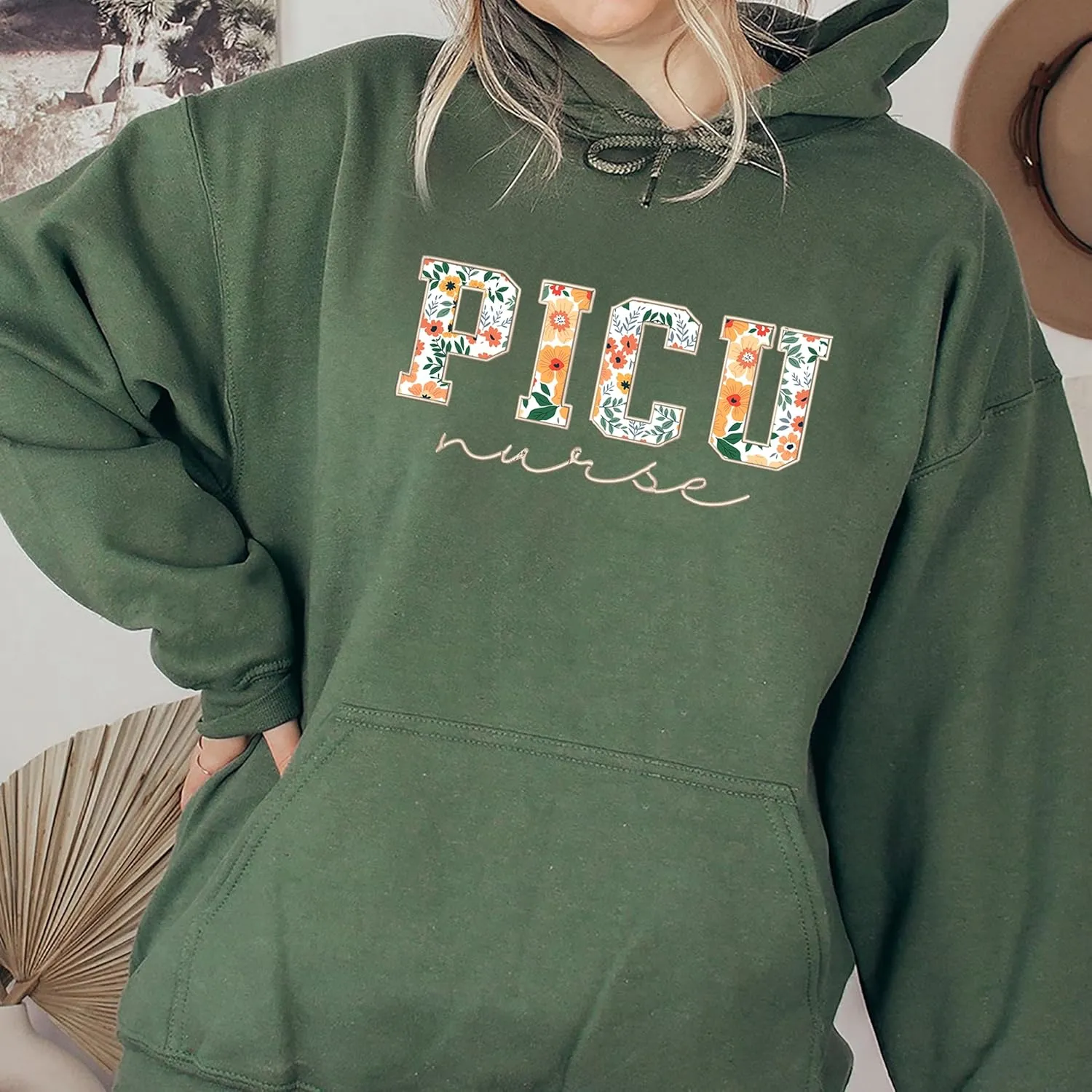 Chillever - Personalized Embroidered Nurse Sweatshirt, Custom Name Nurse Gifts RN LPN APRN CNA, Gift for Nurses Day