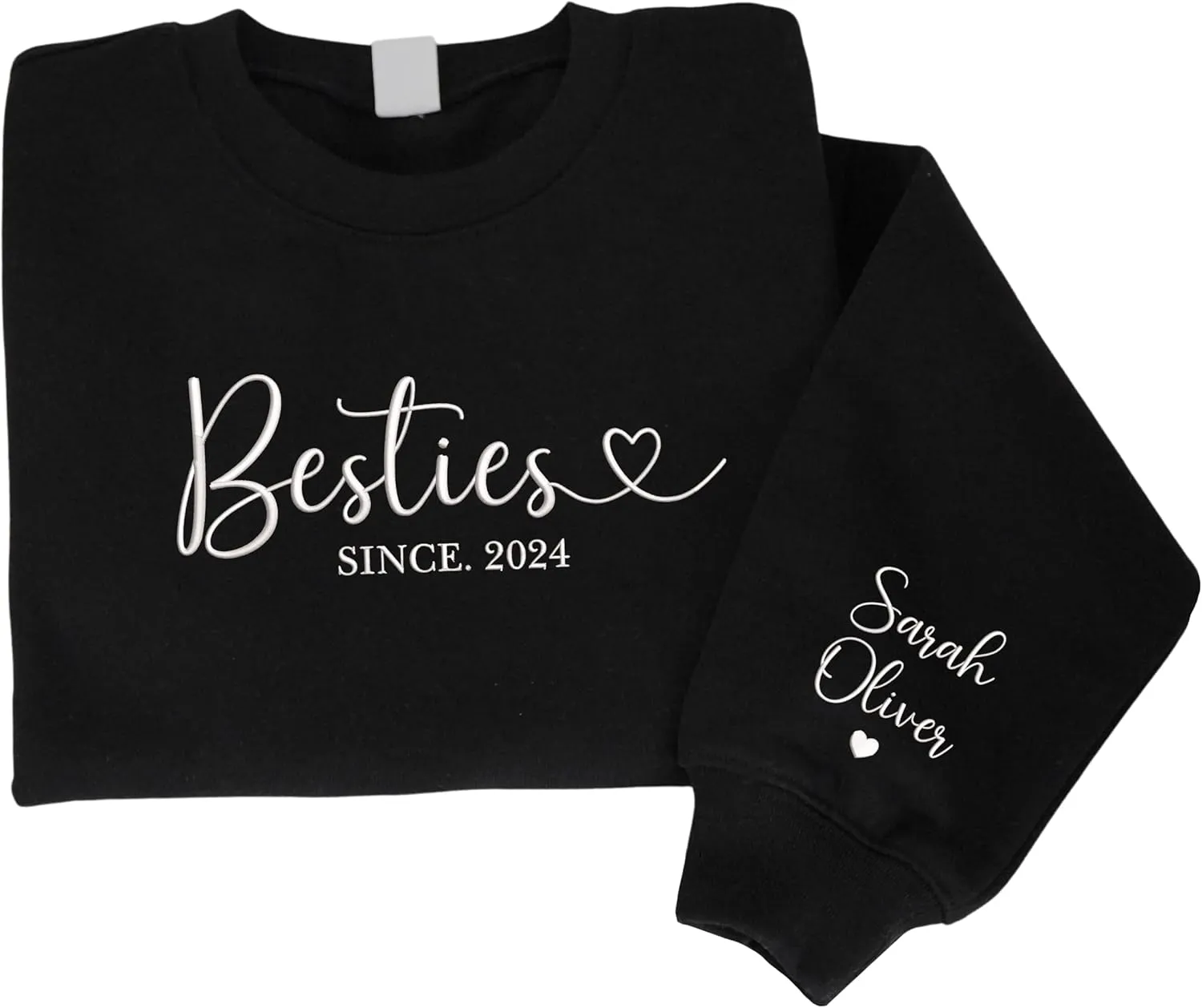 Custom Besties Embroiderd Shirt, Custom Photo Sweatshirt, BFF Sweater,BFF Tee Shirt
