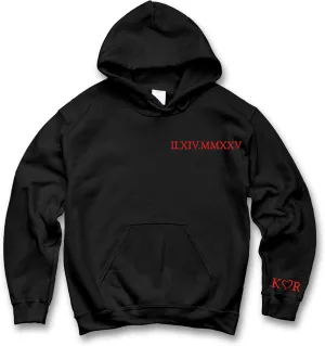 Custom Embroidered Couple Hoodie, Roman Numeral Hoodies, Initial Matching, Gifts For Girlfriend Boyfriend, New Mom