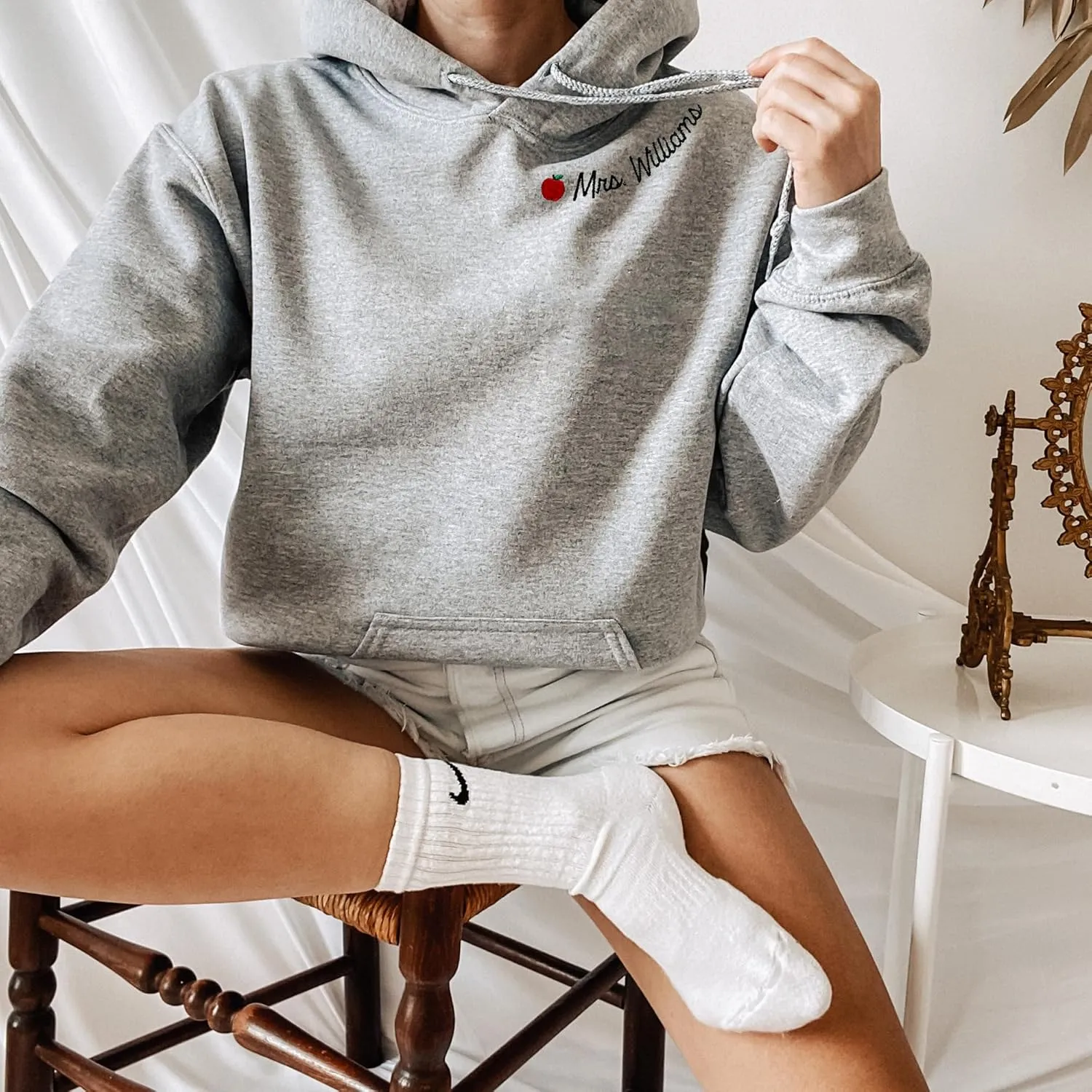 Custom Embroidered Mrs Sweatshirt - Couples Shirts, Wife Shirt, Mrs Hoodies, Gifts for Her, Wife, Bride, Engagement