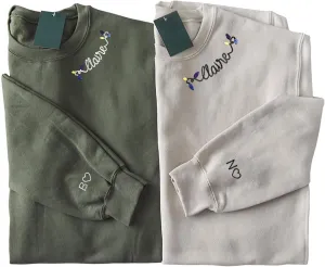 Custom Embroidered Sweatshirt - Christmas Hoodies, Gifts for Women, Men, Family, Holiday