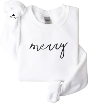 Custom Embroidered Sweatshirt - Christmas Hoodies, Gifts for Women, Men, Family, Holiday