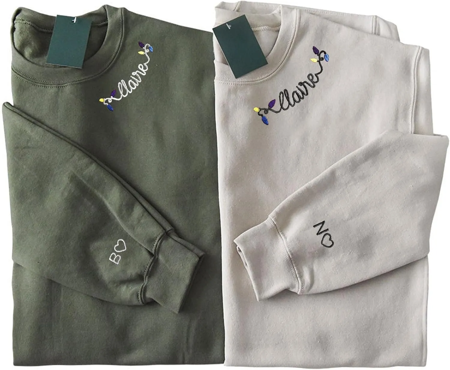 Custom Embroidered Sweatshirt - Christmas Hoodies, Gifts for Women, Men, Family, Holiday
