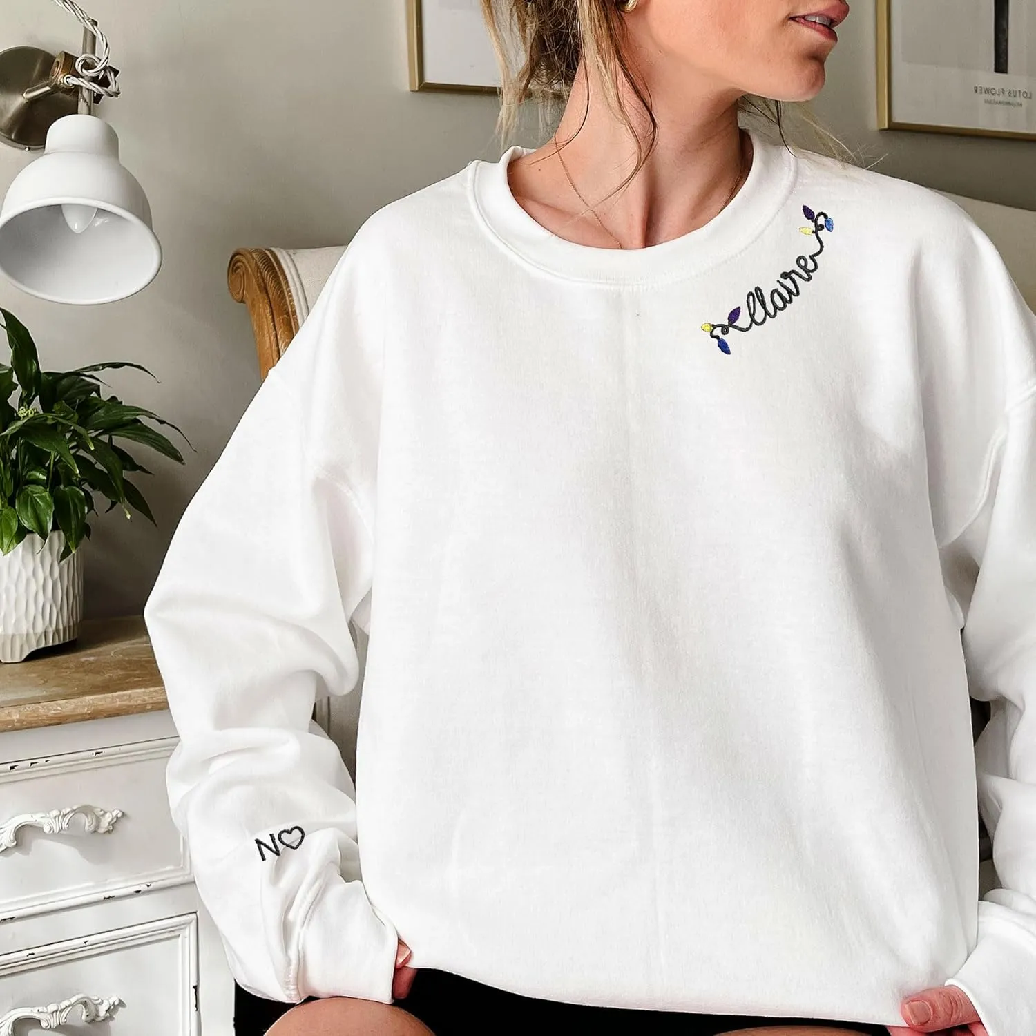Custom Embroidered Sweatshirt - Christmas Hoodies, Gifts for Women, Men, Family, Holiday
