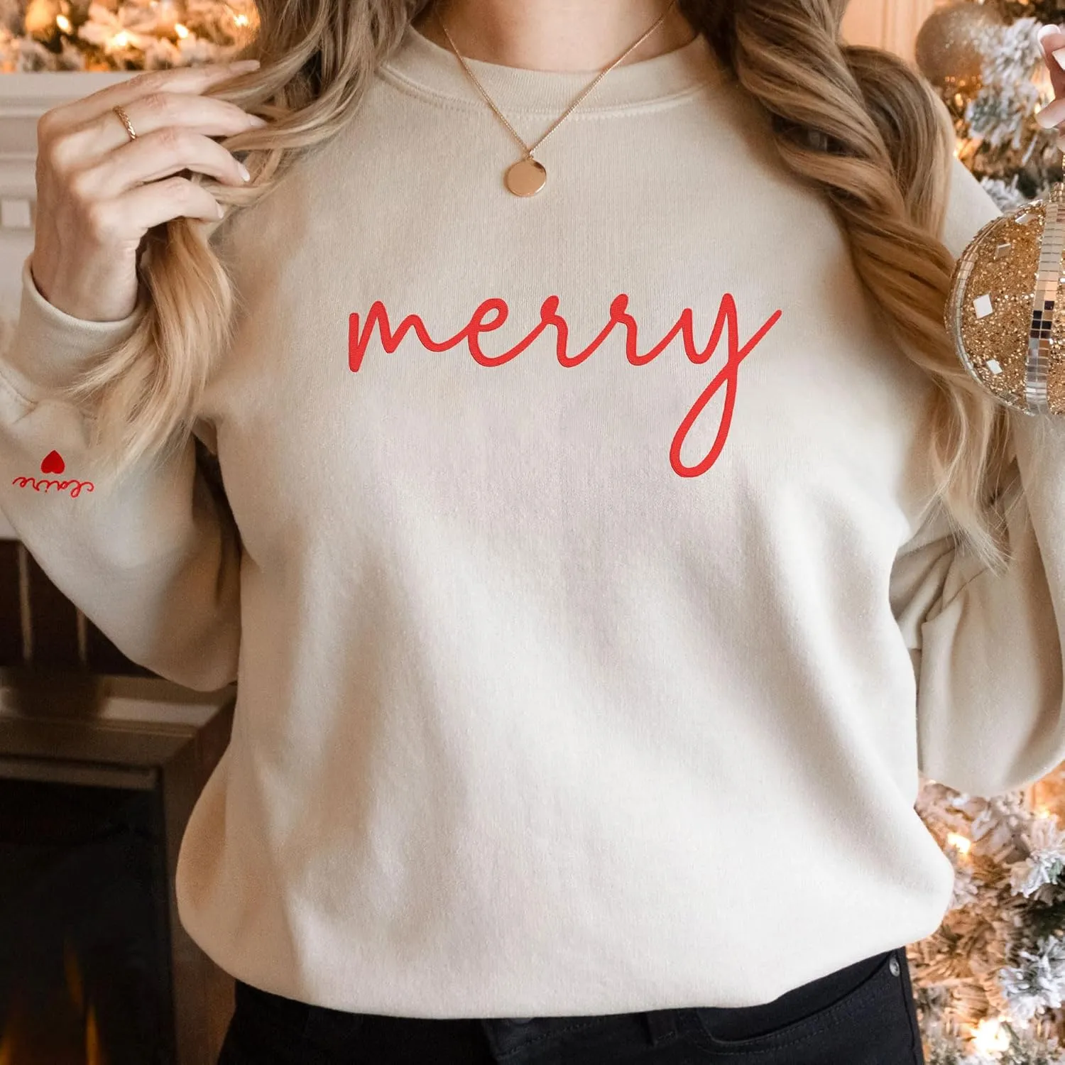 Custom Embroidered Sweatshirt - Christmas Hoodies, Gifts for Women, Men, Family, Holiday