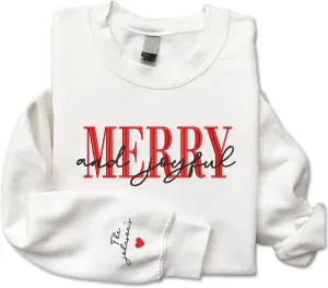 Custom Embroidered Sweatshirt - Christmas Hoodies, Gifts for Women, Men, Family, Holiday