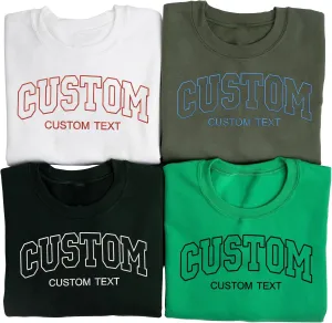 Custom Embroidered Sweatshirt Design Your Own, Customized Crewneck Sweatshirt, Personalized Hoodie For Women Men, Add Your Own Custom Text, Valentine Hoodie Gifts for Him Her, Mothers Day, Christmas C