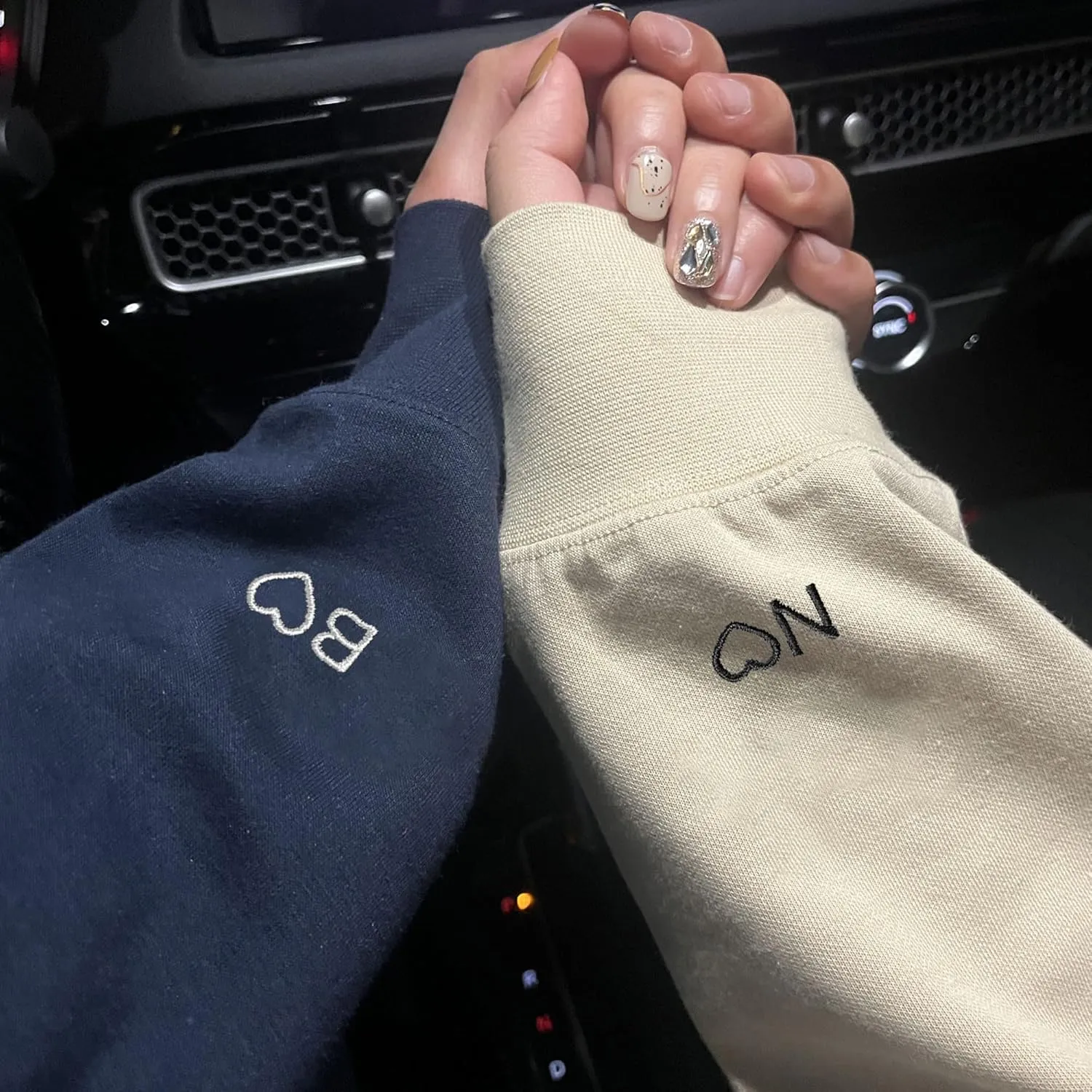 Custom Embroidered Sweatshirt - Matching Couples Hoodies, Gifts for Women, Mother's Day, Father's Day, Chrismas