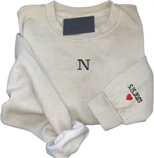 Custom Embroidered Sweatshirt - Matching Couples Hoodies, Gifts for Women, Mother's Day, Father's Day, Chrismas