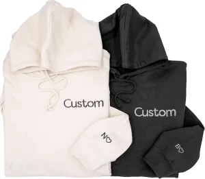 Custom Embroidered Sweatshirt - Matching Couples Hoodies, Gifts for Women, Mother's Day, Father's Day, Chrismas