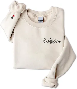 Custom Embroidered Sweatshirt - Matching Couples Hoodies, Gifts for Women, Mother's Day, Father's Day, Chrismas