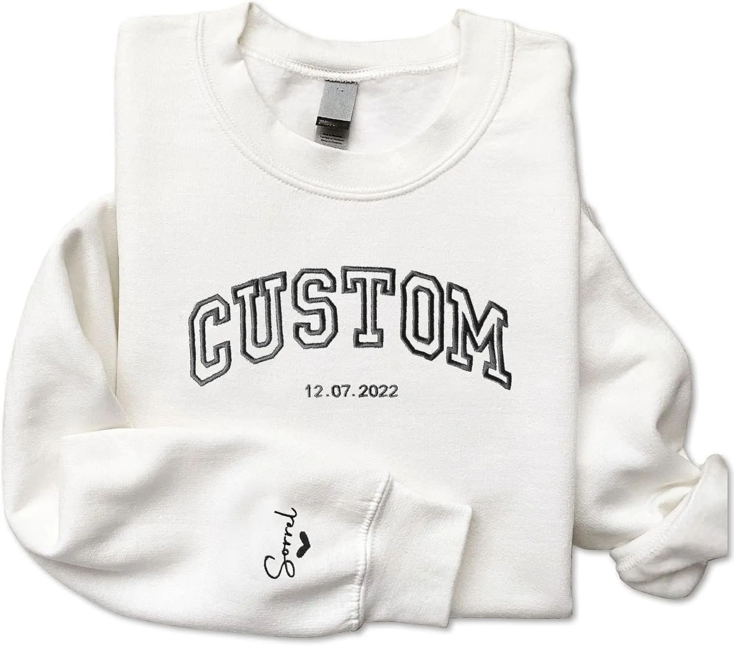Custom Embroidered Sweatshirt - Matching Couples Hoodies, Gifts for Women, Mother's Day, Father's Day, Chrismas