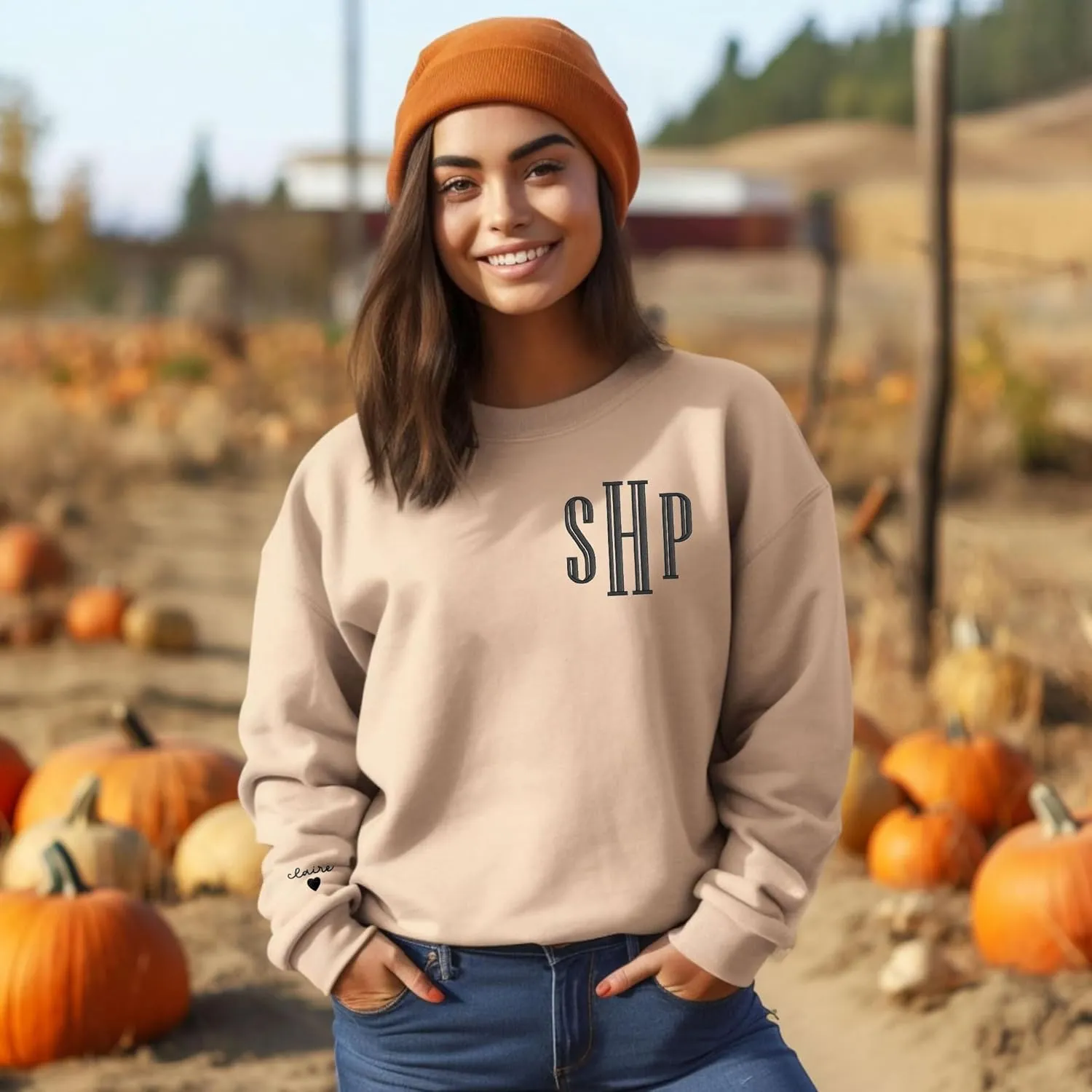 Custom Embroidered Sweatshirt - Matching Couples Hoodies, Gifts for Women, Mother's Day, Father's Day, Chrismas