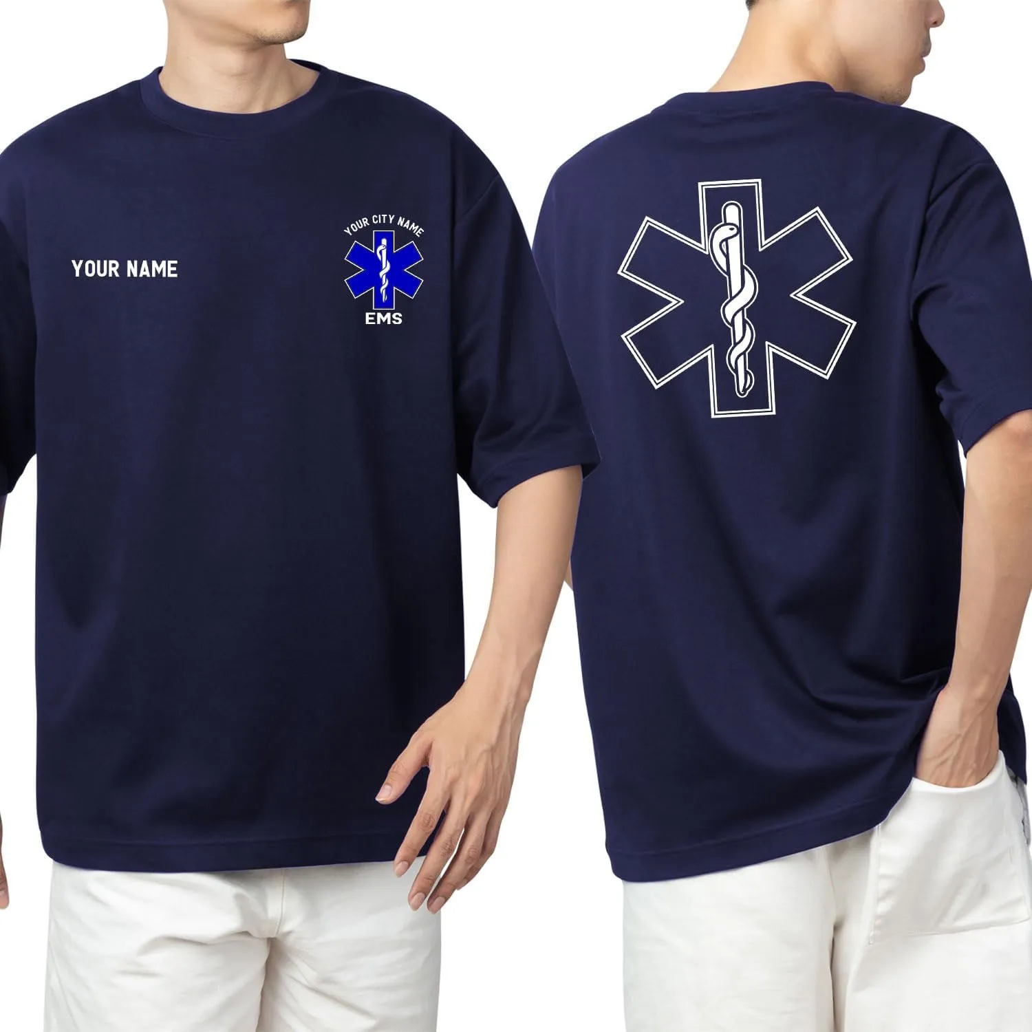 Custom EMT EMS Embroidered Sweatshirt Hoodie Personalized Paramedic Uniform Emergency Medical Technician Shirts Men Women