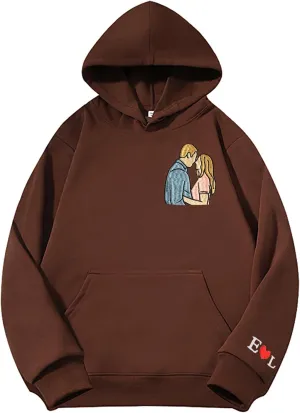 Custom Hoodie Embroidered Hooded Sweatshirt Design Your Own Pullover Hoodies with Photo Text Portrait Shirt