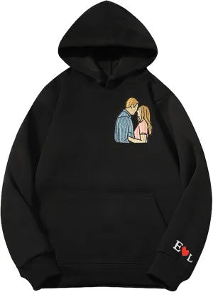Custom Hoodie Embroidered Hooded Sweatshirt Design Your Own Pullover Hoodies with Photo Text Portrait Shirt