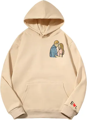 Custom Hoodie Embroidered Hooded Sweatshirt Design Your Own Pullover Hoodies with Photo Text Portrait Shirt