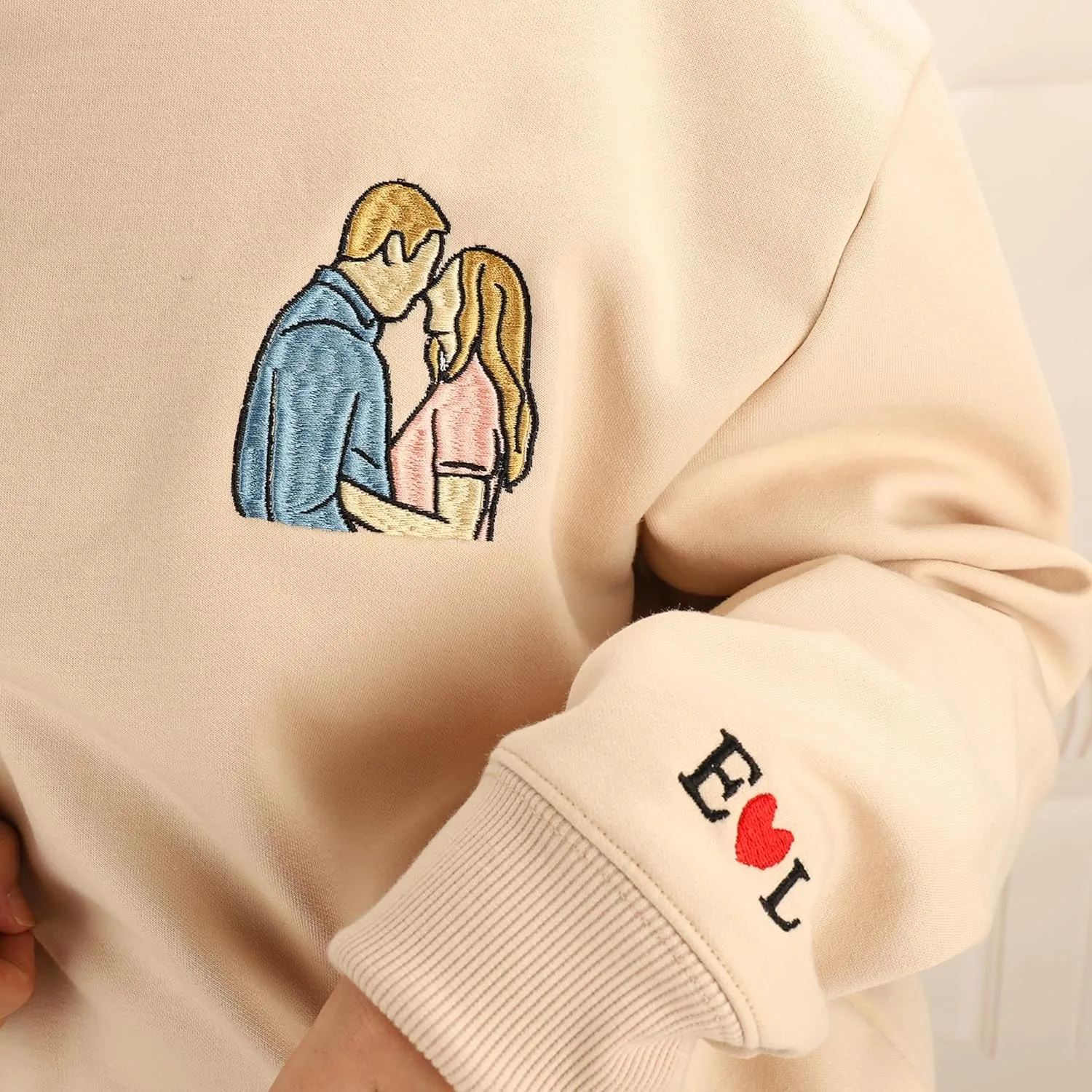 Custom Hoodie Embroidered Hooded Sweatshirt Design Your Own Pullover Hoodies with Photo Text Portrait Shirt