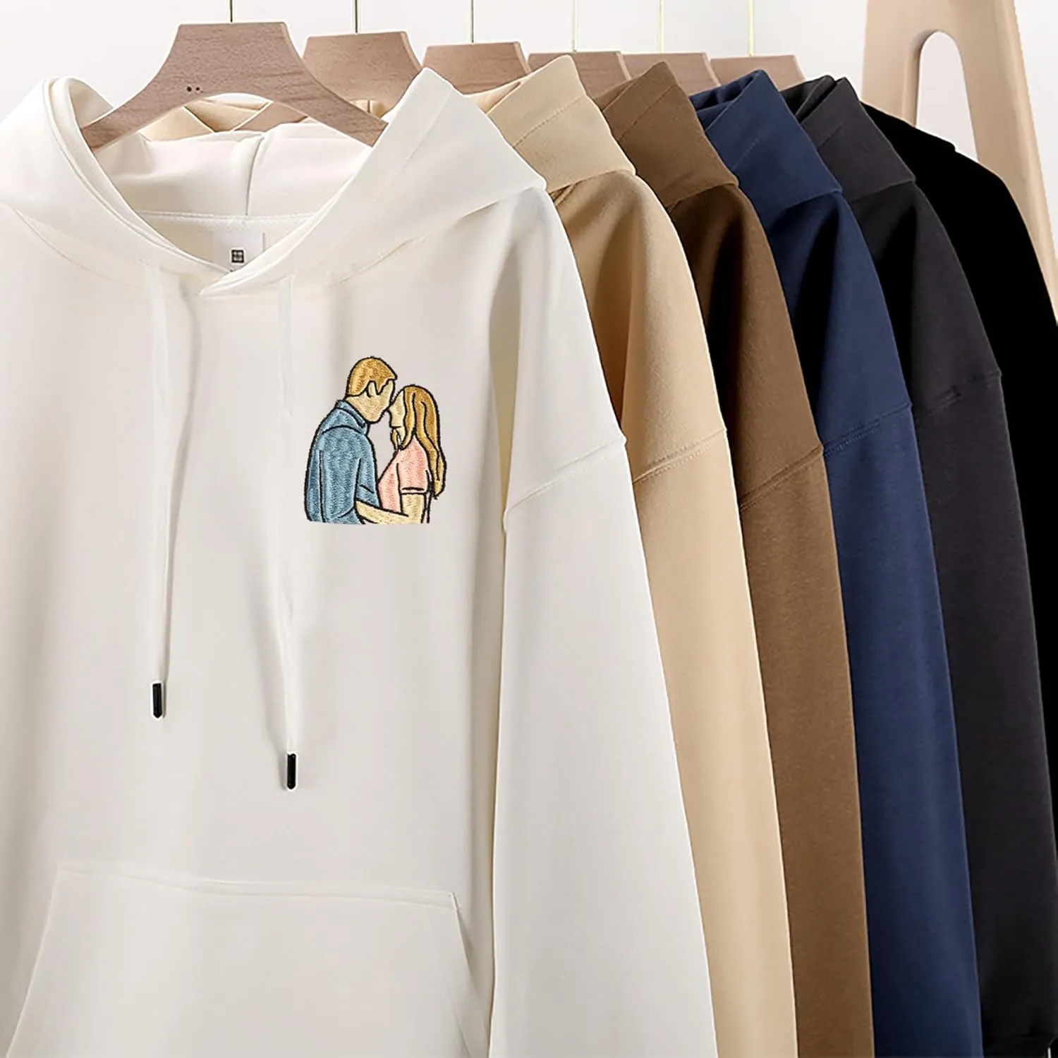Custom Hoodie Embroidered Hooded Sweatshirt Design Your Own Pullover Hoodies with Photo Text Portrait Shirt