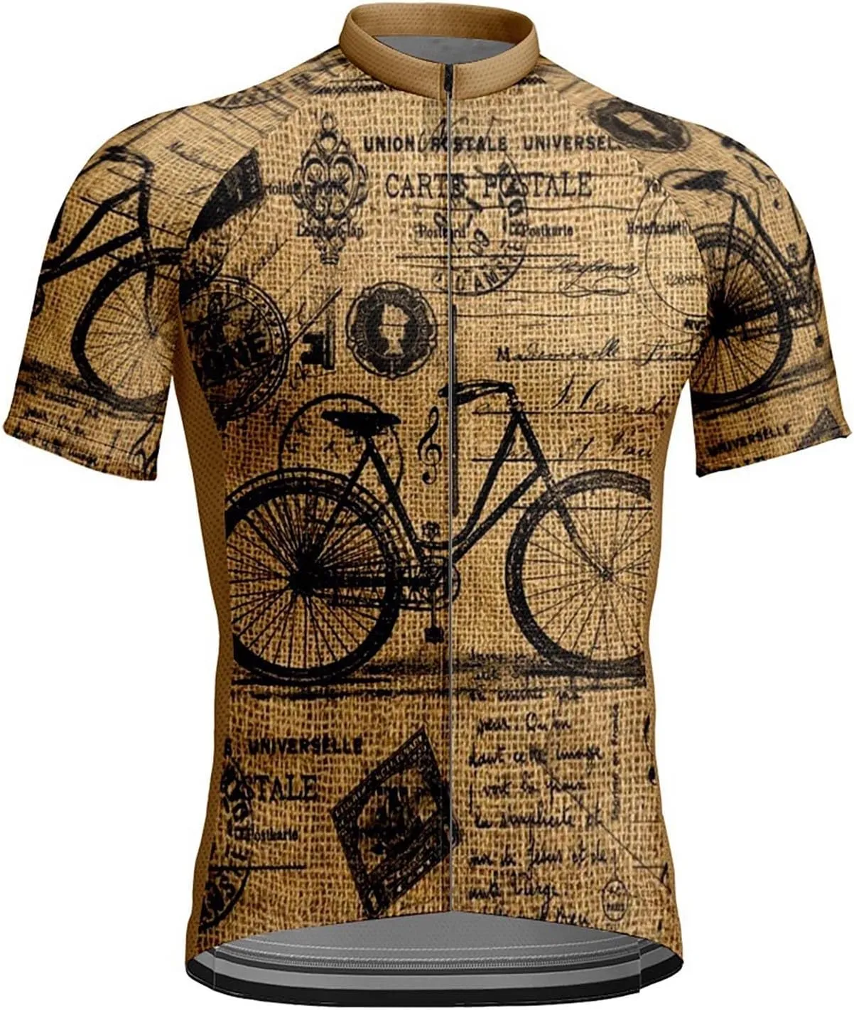 Cycling Jersey Men's Short Sleeve Tops Mountain Biking Shirts Bicycle Jacket with 3 Pockets