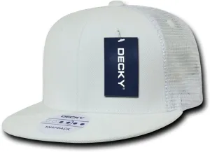 DECKY 6 Panel Flat Bill Trucker Cap