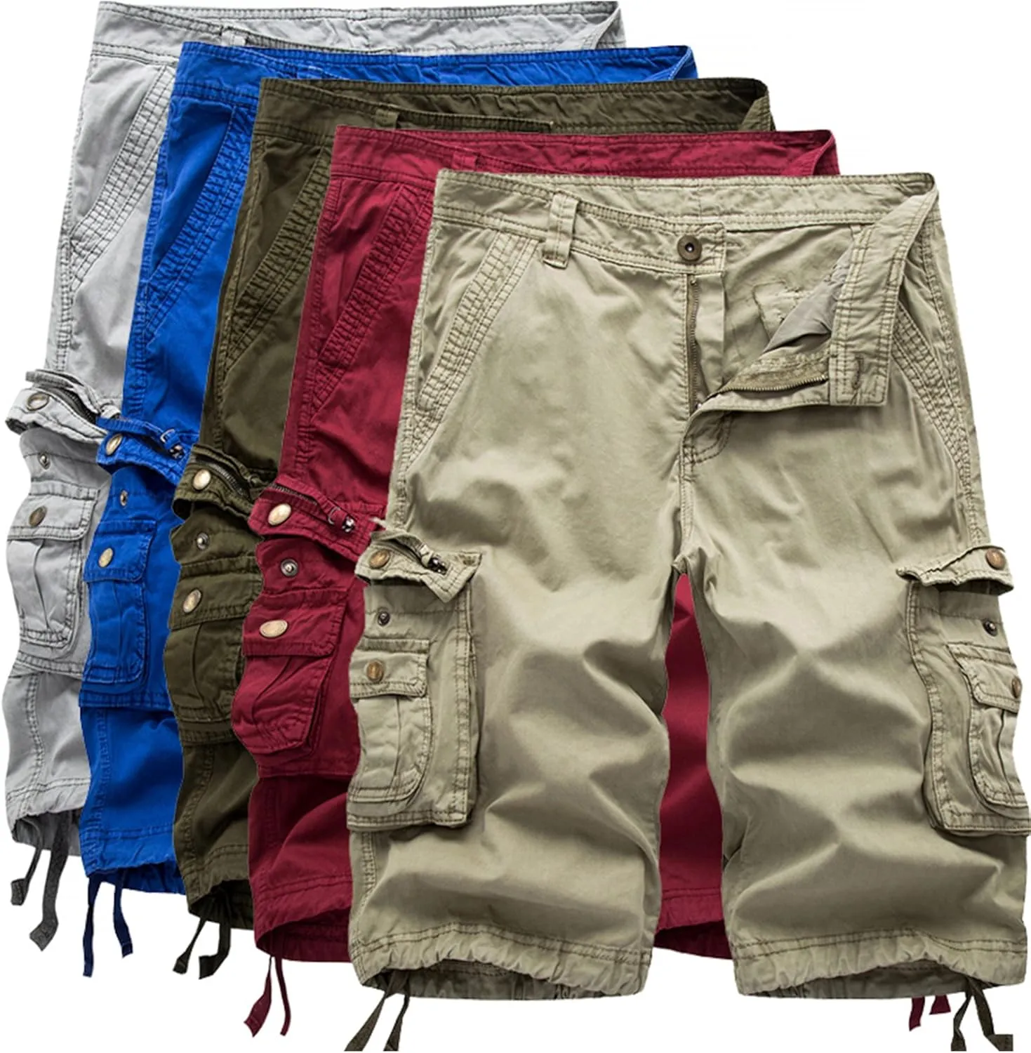 DONGD Mens Cargo Shorts Cotton Relaxed Fit Camouflage Camo Cargo Short