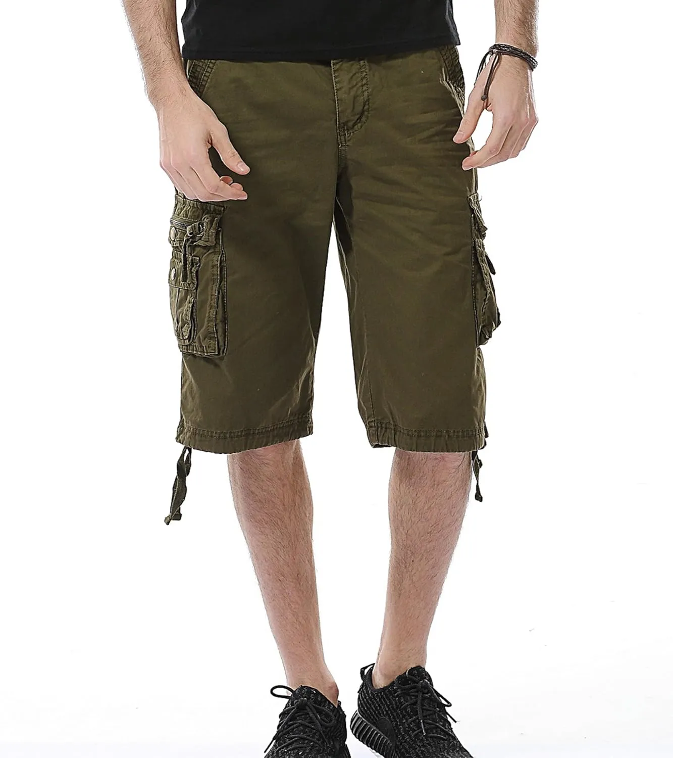 DONGD Mens Cargo Shorts Cotton Relaxed Fit Camouflage Camo Cargo Short