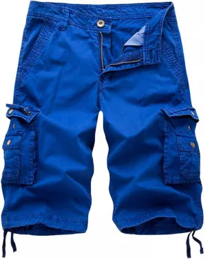 DONGD Mens Cargo Shorts Cotton Relaxed Fit Camouflage Camo Cargo Short
