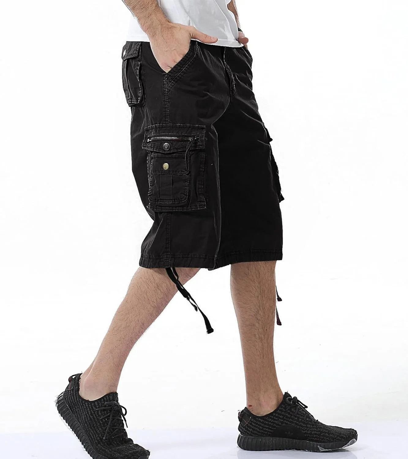 DONGD Mens Cargo Shorts Cotton Relaxed Fit Camouflage Camo Cargo Short