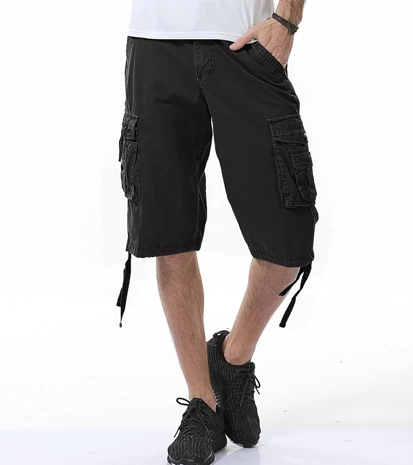 DONGD Mens Cargo Shorts Cotton Relaxed Fit Camouflage Camo Cargo Short