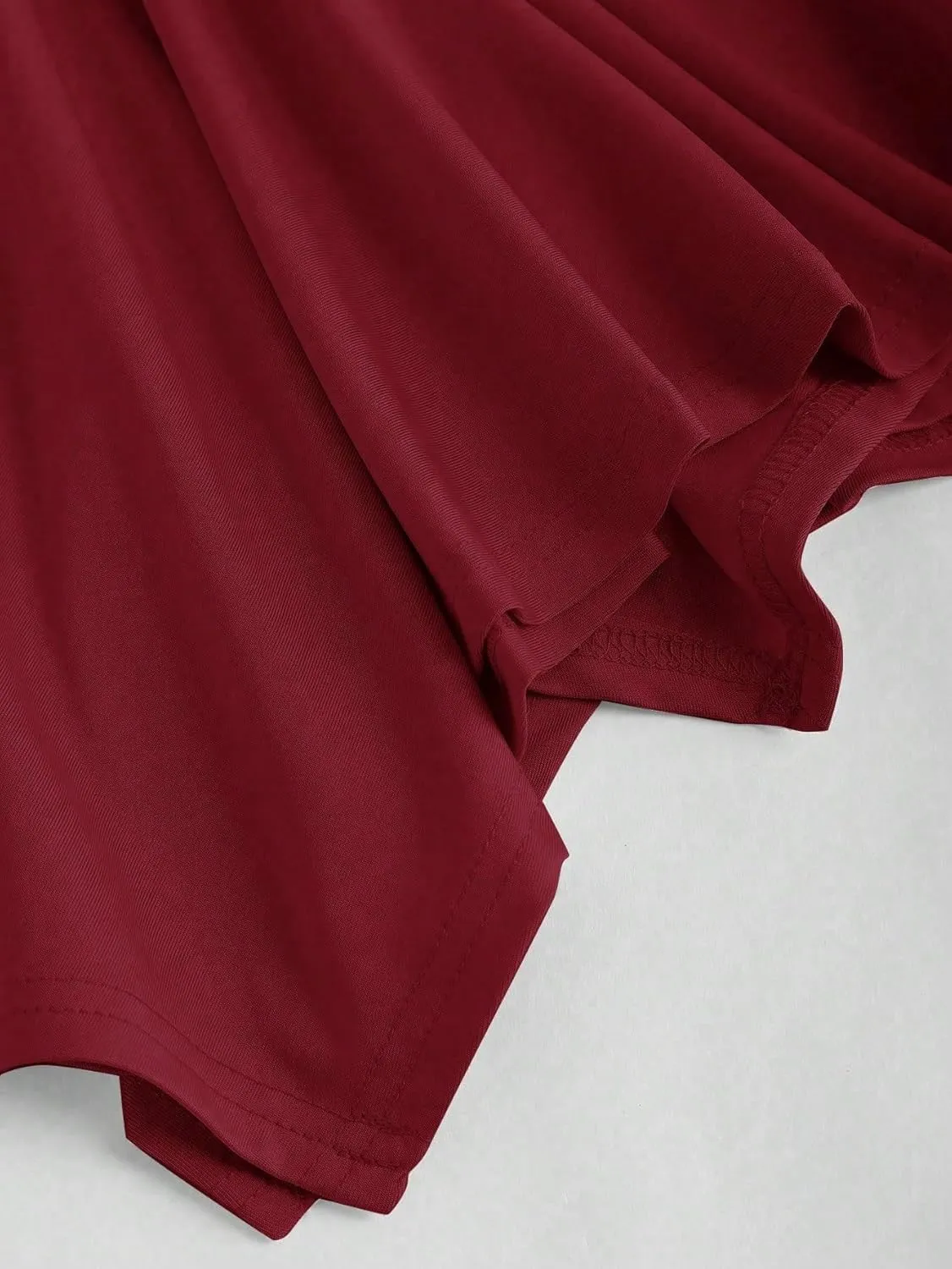 ELDINA Summer Short Mini Skirts For Women 2024 Solid Color Pleated Skirt With Drawstring