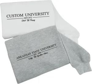 Embroidered Custom Text Shirt, Design On Your Own Sweatshirt, Personalized Embroidered Hoodies, Christmas Sweater