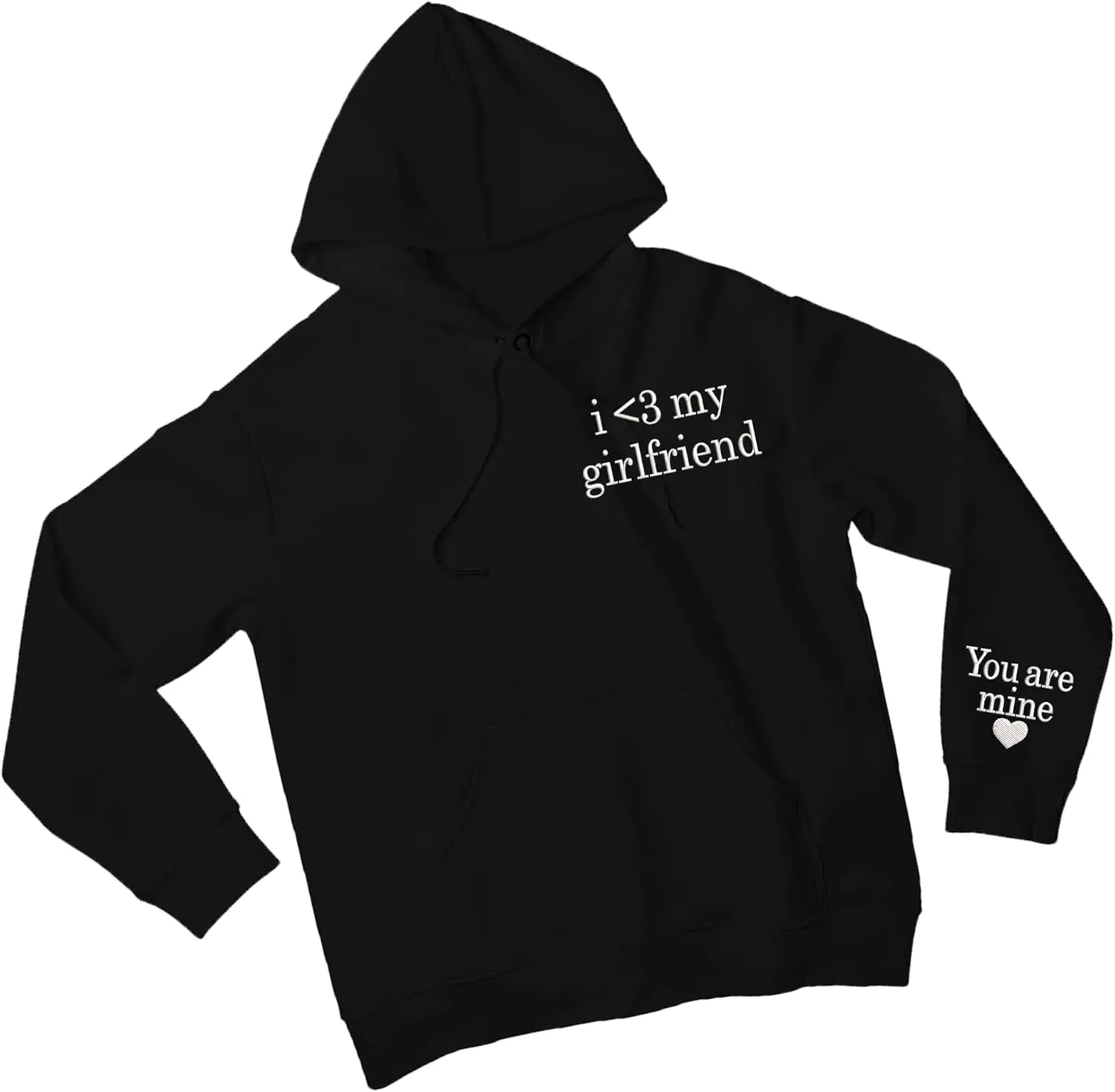 Embroidered Matching Couple Hoodies Boyfriend and Girlfriend I Love My Girlfriend Boyfriend Couple Valentine